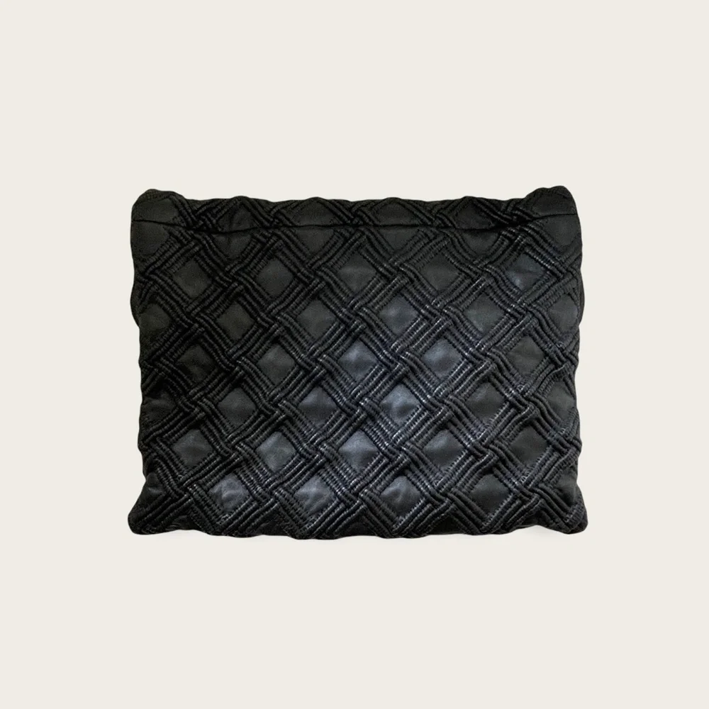 Chanel Bag  Large Walk of Fame  Black Silver clutch or chain Fits LAPTOP - Picture 2 of 16